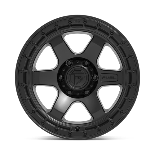 Fuel 1Pc D750 Block 17X9 -12 Matte Black W/ Black Ring
