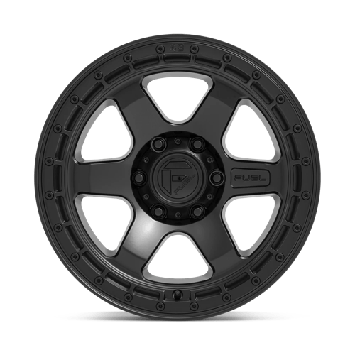 Fuel 1Pc D750 Block 17X9 +1 Matte Black W/ Black Ring