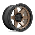 Fuel 1Pc D751 Block 17X9 +1 Matte Bronze W/ Black Ring