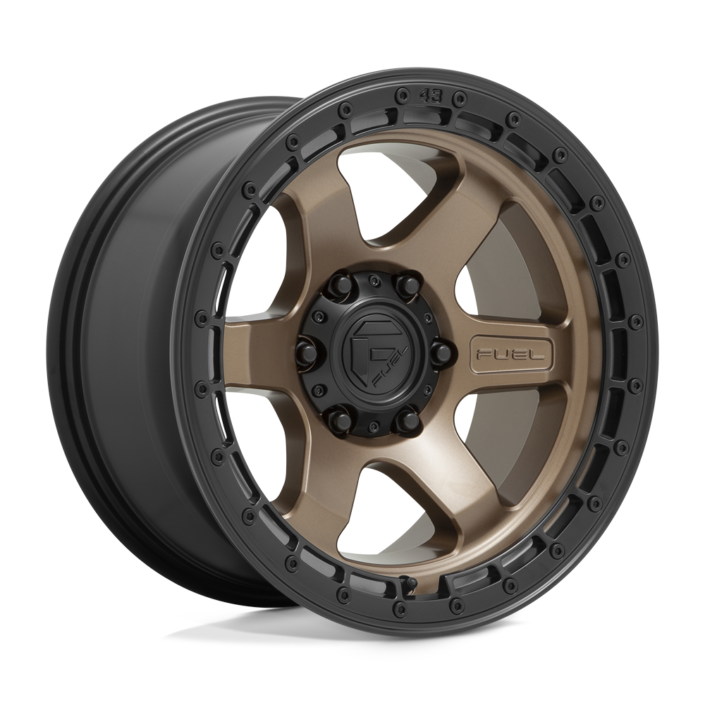 Fuel 1Pc D751 Block 17X9 +1 Matte Bronze W/ Black Ring