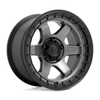 Fuel 1Pc D752 Block 17X9 -12 Matte Gunmetal W/ Black Ring
