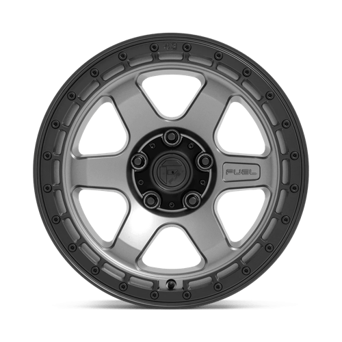 Fuel 1Pc D752 Block 18X9 -12 Matte Gunmetal W/ Black Ring