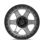 Fuel 1Pc D752 Block 17X9 +1 Matte Gunmetal W/ Black Ring
