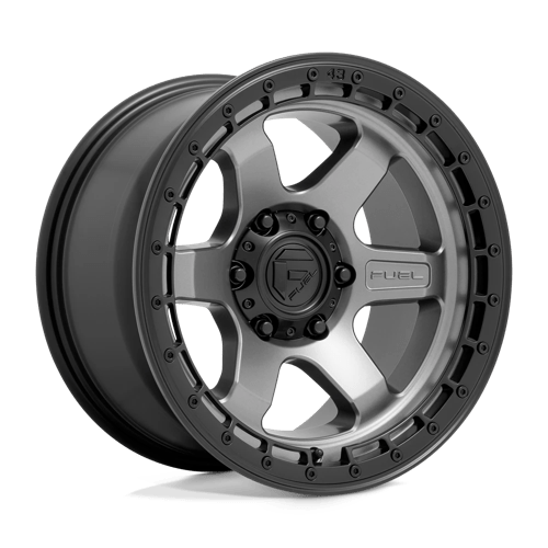 Fuel 1Pc D752 Block 17X9 +1 Matte Gunmetal W/ Black Ring