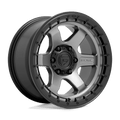 Fuel 1Pc D752 Block 17X9 +1 Matte Gunmetal W/ Black Ring