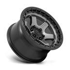 Fuel 1Pc D752 Block 17X9 +1 Matte Gunmetal W/ Black Ring