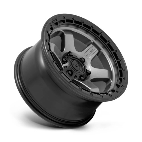 Fuel 1Pc D752 Block 17X9 +1 Matte Gunmetal W/ Black Ring