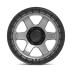 Fuel 1Pc D752 Block 17X9 +1 Matte Gunmetal W/ Black Ring