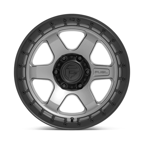 Fuel 1Pc D752 Block 17X9 +1 Matte Gunmetal W/ Black Ring