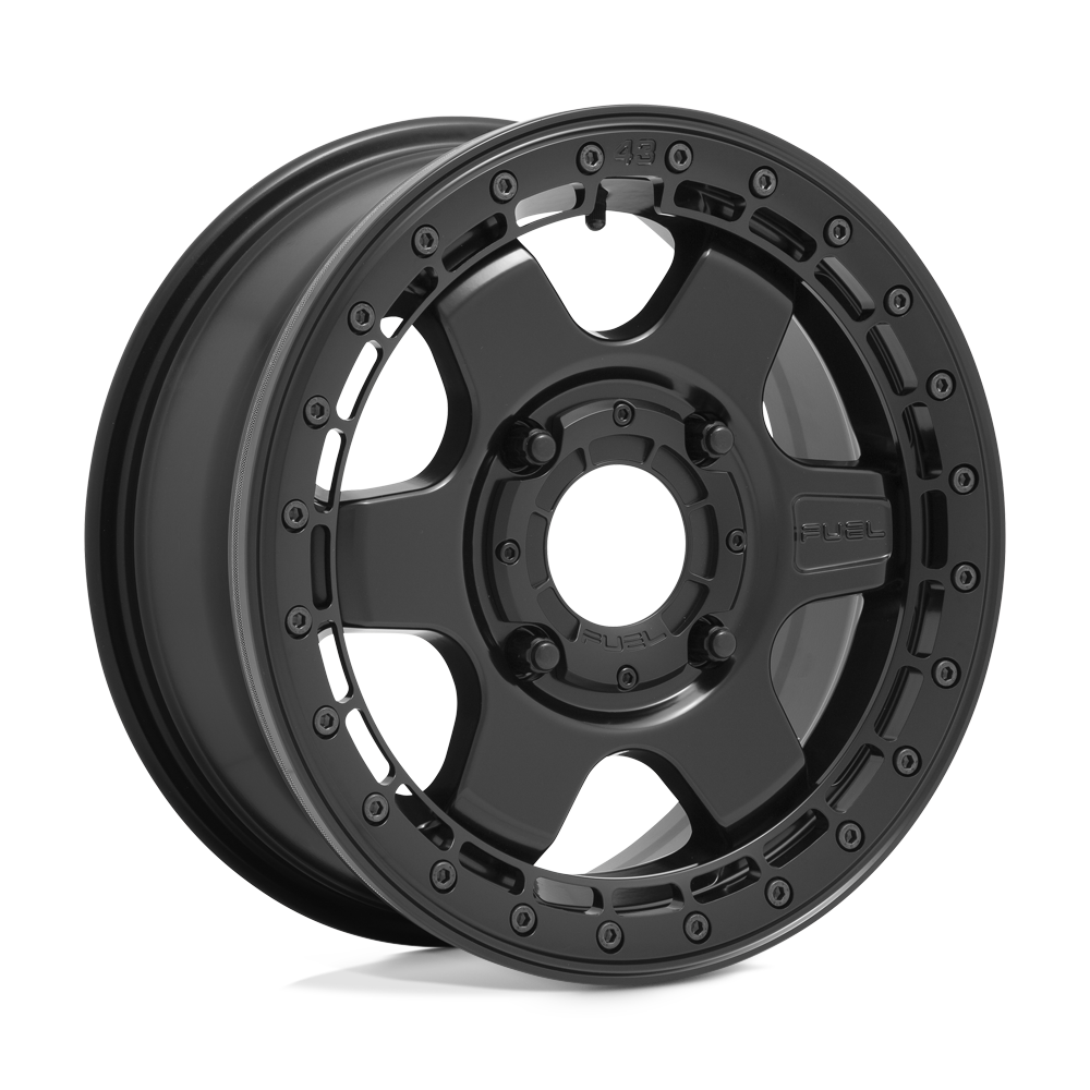 Fuel Utv D922 Block Utv Beadlock 15X6 +38 Matte Black W/ Black Ring