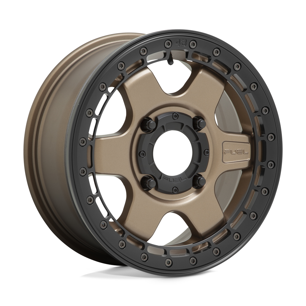 Fuel Utv D924 Block Utv Beadlock 15X6 +38 Matte Bronze W/ Black Ring