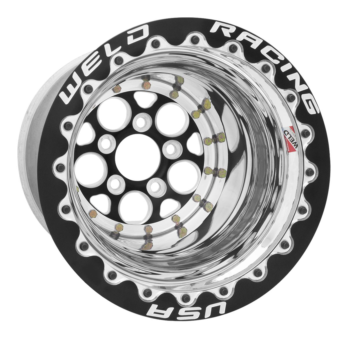 WELD Racing Magnum 15X10 +13 Black Center - Polished Shell