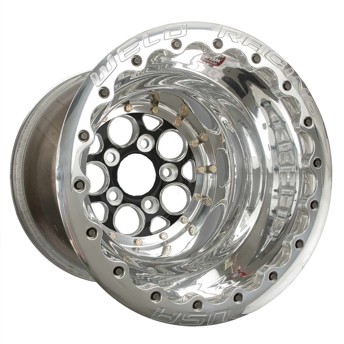 WELD Racing Magnum 15X10 -13 Black Center - Polished Shell