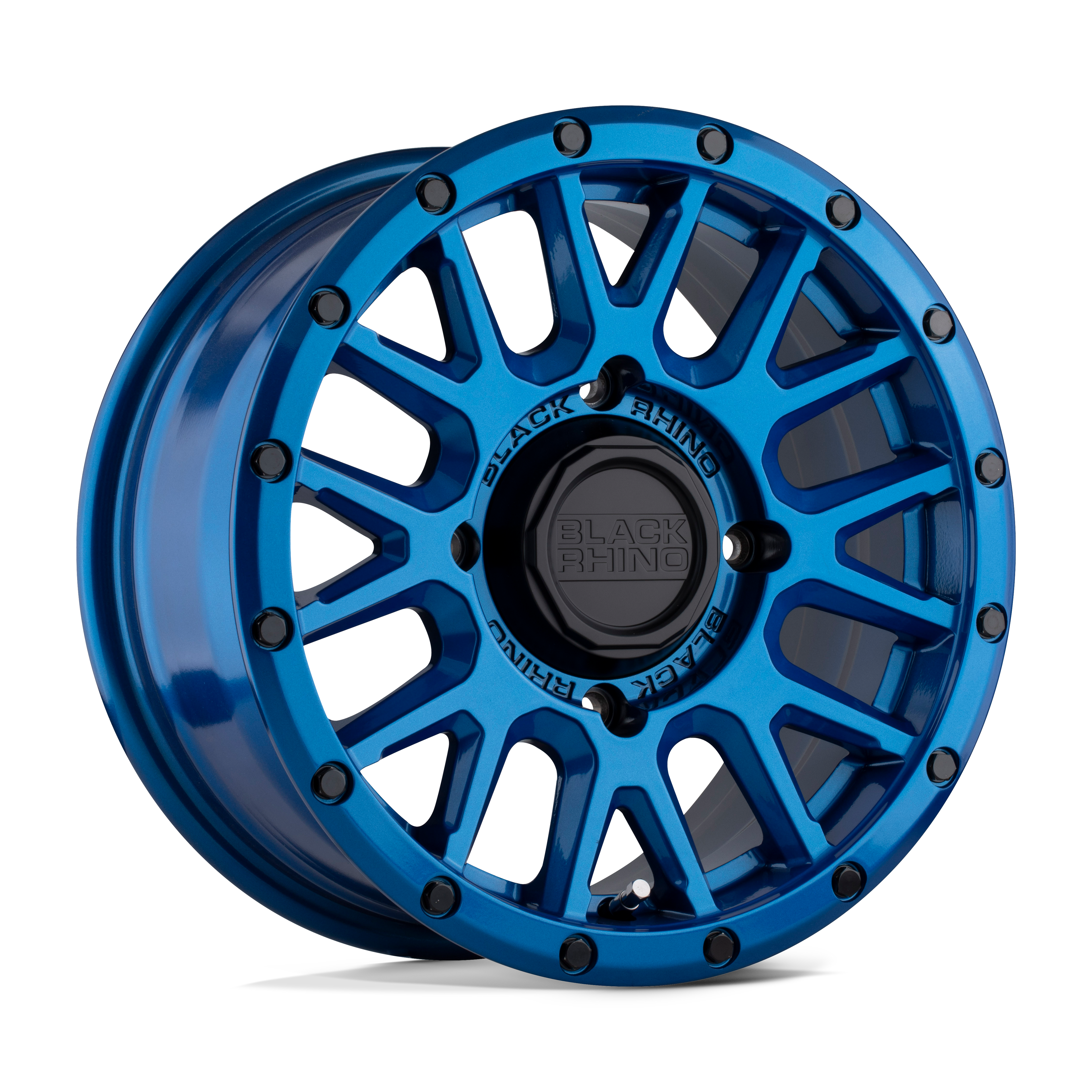 Black Rhino Hard Alloys - Utv La Paz Utv 15X7 +36 Blue W/ Black Bolts