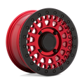 Black Rhino Hard Alloys - Utv Parker Utv Beadlock 15X7 +36 Candy Red W/ Black Bead Ring