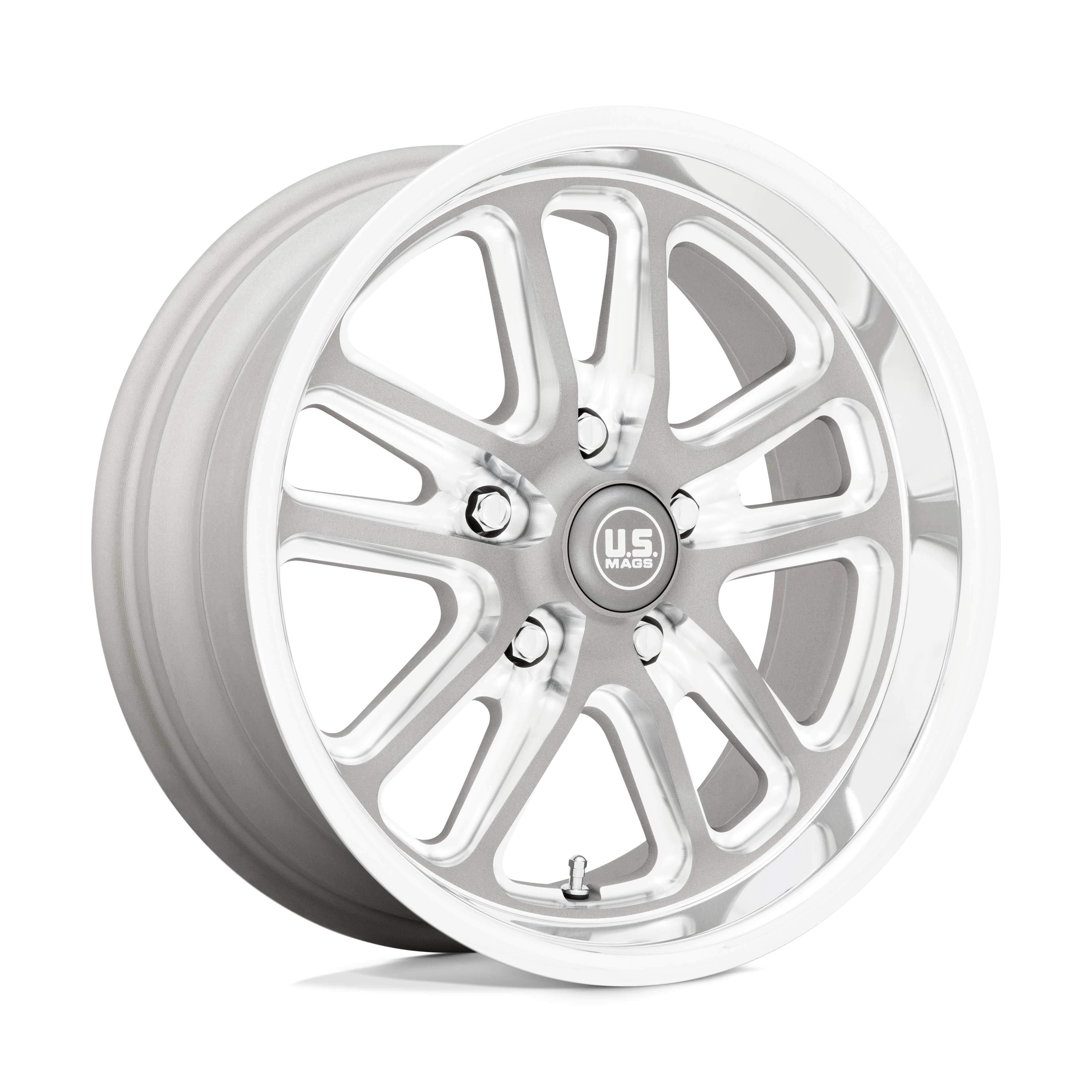 Us Mag 1Pc U130 Bullet 22X9 +1 Textured Gunmetal W/ Mill Edge