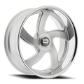 Dazz Bussin 24X10 +0 Gloss Silver W/ Brushed / Chrome Stainless Steel Lip