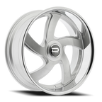 Dazz Bussin 24X10 +0 Gloss Silver W/ Brushed / Chrome Stainless Steel Lip