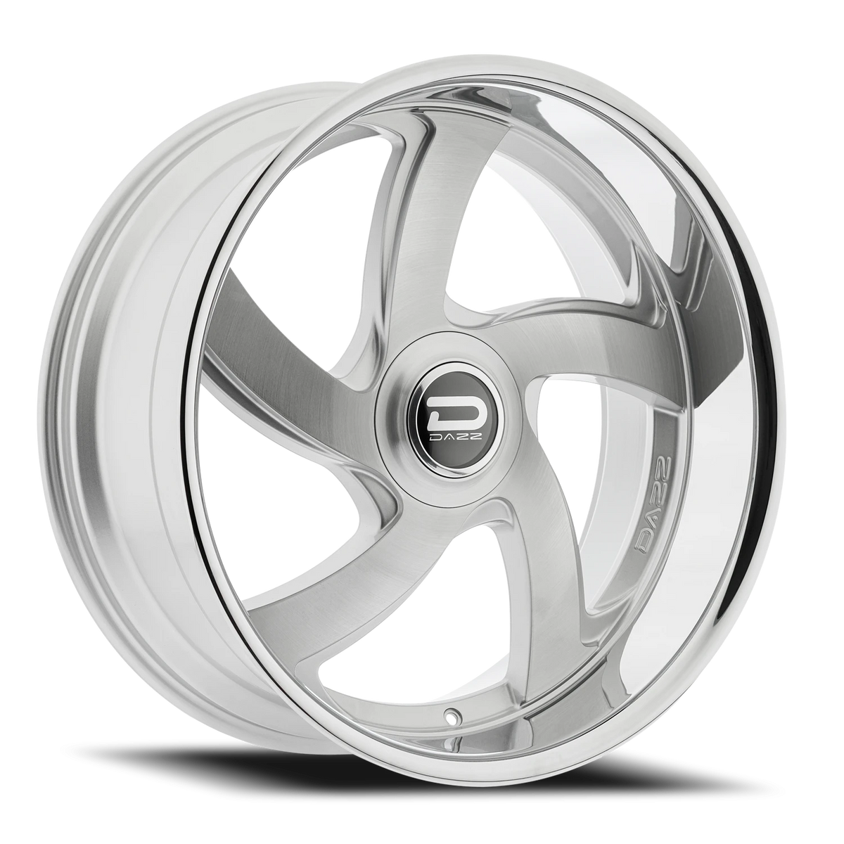 Dazz Bussin 24X10 +0 Gloss Silver W/ Brushed / Chrome Stainless Steel Lip