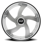 Dazz Bussin 24X10 +0 Gloss Silver W/ Brushed / Chrome Stainless Steel Lip
