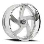 Dazz Bussin 24X10 +0 Gloss Silver W/ Brushed / Chrome Stainless Steel Lip