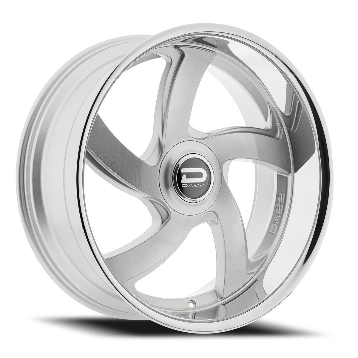 Dazz Bussin 24X10 +0 Gloss Silver W/ Brushed / Chrome Stainless Steel Lip