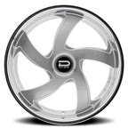 Dazz Bussin 24X10 +0 Gloss Silver W/ Brushed / Chrome Stainless Steel Lip