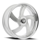 Dazz Bussin 24X9 +0 Gloss Silver W/ Brushed / Chrome Stainless Steel Lip