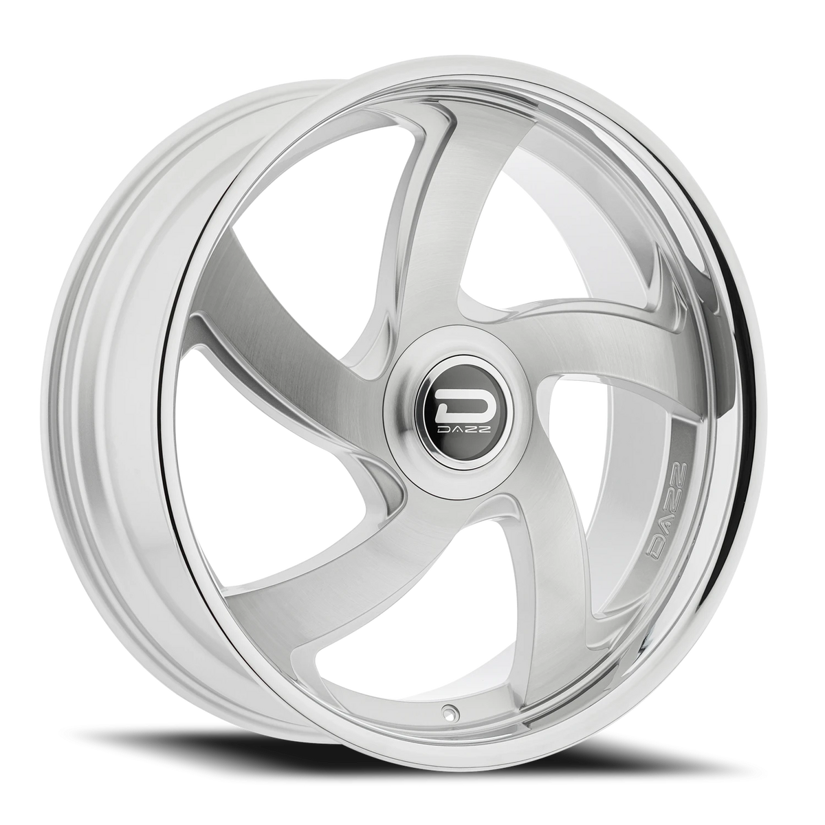 Dazz Bussin 24X9 +0 Gloss Silver W/ Brushed / Chrome Stainless Steel Lip