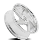 Dazz Bussin 24X9 +0 Gloss Silver W/ Brushed / Chrome Stainless Steel Lip