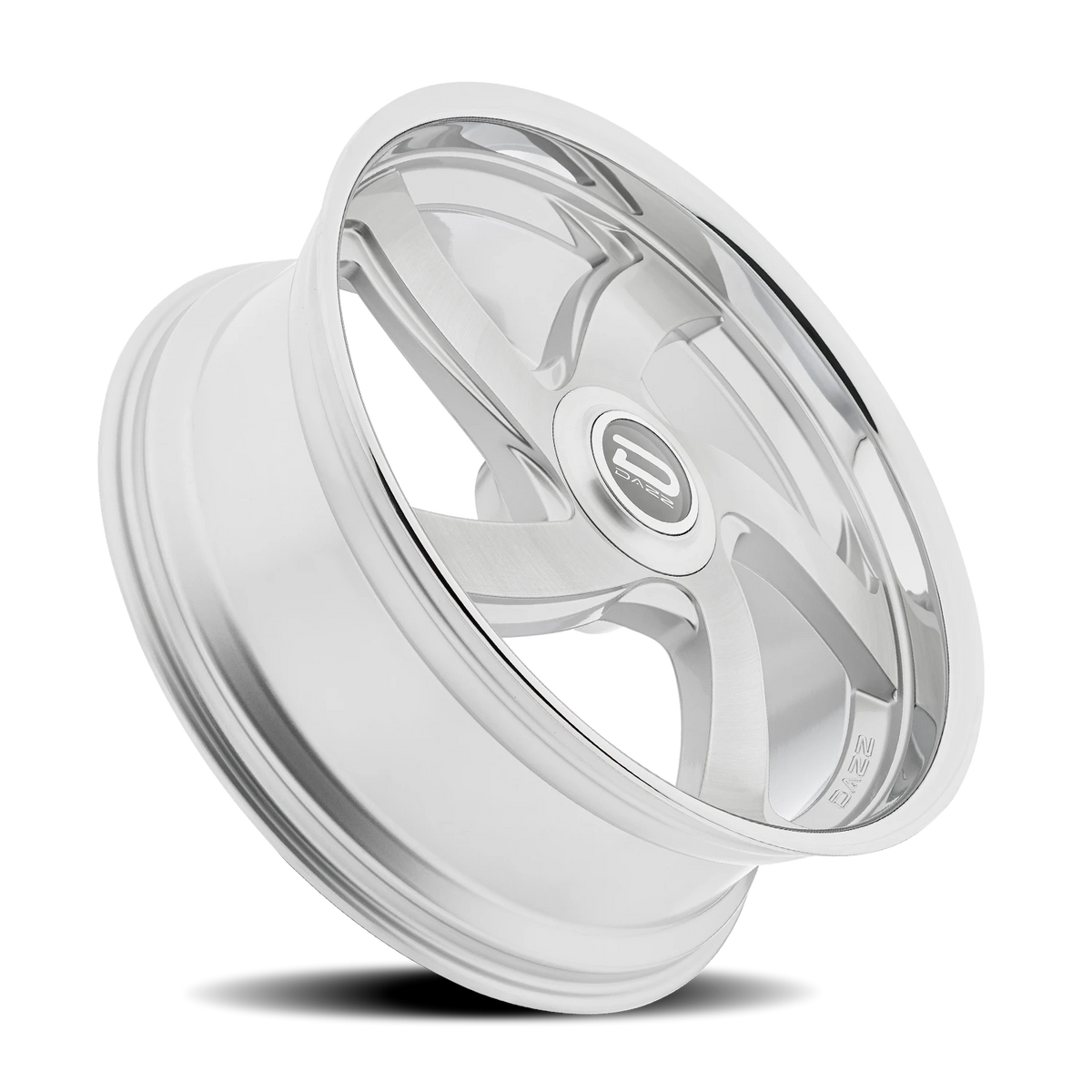 Dazz Bussin 24X9 +0 Gloss Silver W/ Brushed / Chrome Stainless Steel Lip