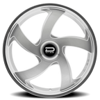 Dazz Bussin 24X9 +0 Gloss Silver W/ Brushed / Chrome Stainless Steel Lip