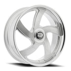 Dazz Bussin 24X9 +0 Gloss Silver W/ Brushed / Chrome Stainless Steel Lip