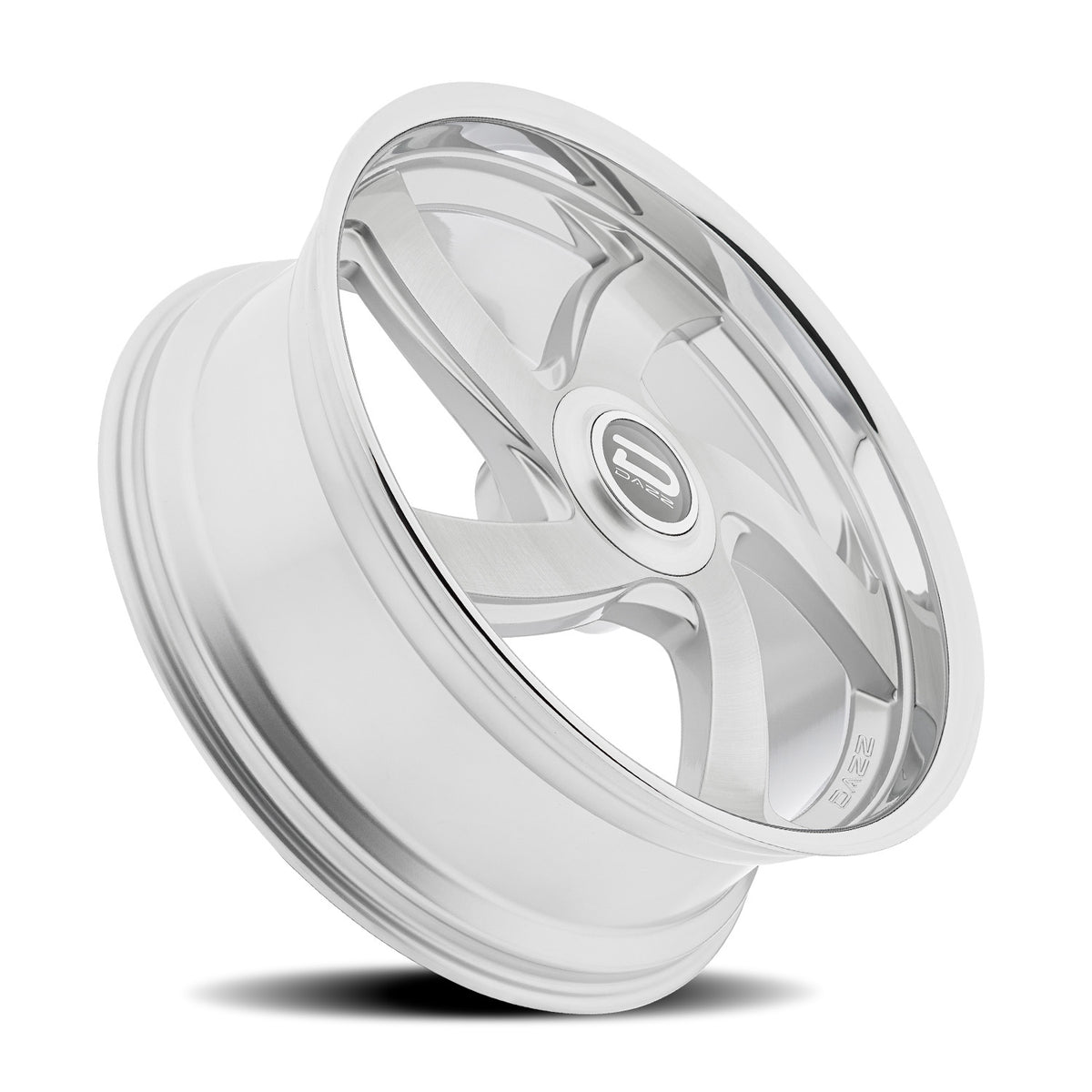 Dazz Bussin 24X9 +0 Gloss Silver W/ Brushed / Chrome Stainless Steel Lip