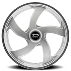 Dazz Bussin 24X9 +0 Gloss Silver W/ Brushed / Chrome Stainless Steel Lip