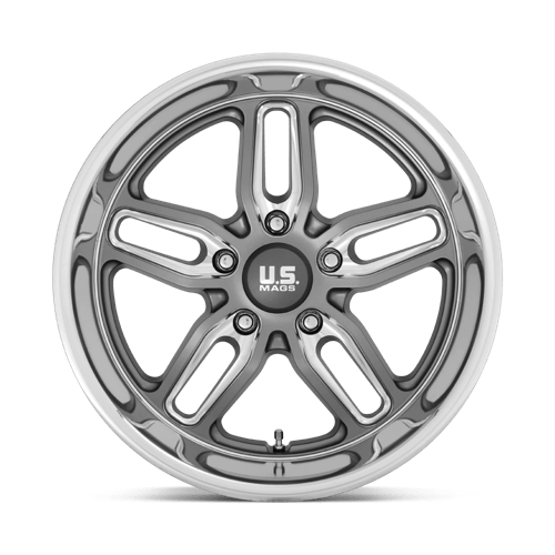 Us Mag 1Pc U129 Cten 22X10.5 +1 Matte Gun Metal Milled