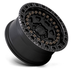 Black Rhino Hard Alloys Carbine 20X9 +0 Matte Black W/ Mach Tint Ring