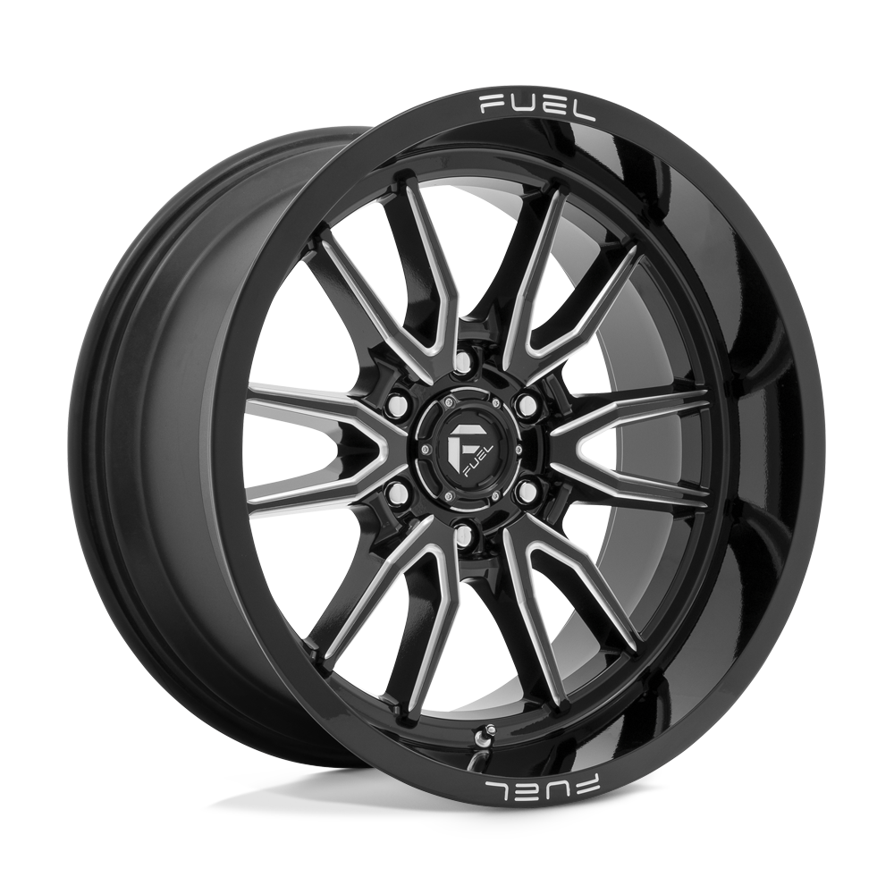 Fuel 1Pc D761 Clash 20X9 +20 Gloss Black Milled