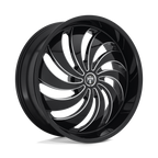 Dub 1Pc S242 Cojones 24X10 +5 Gloss Black Milled
