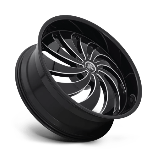 Dub 1Pc S242 Cojones 24X10 +5 Gloss Black Milled