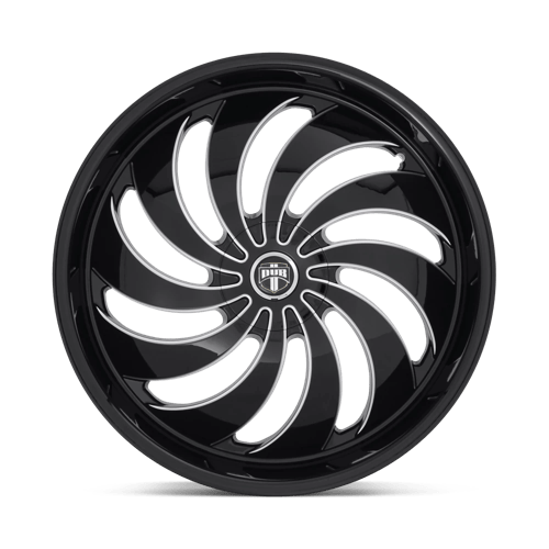 Dub 1Pc S242 Cojones 24X9 +25 Gloss Black Milled