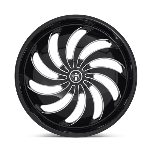 Dub 1Pc S242 Cojones 24X10 +5 Gloss Black Milled