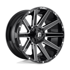 Fuel 1Pc D615 Contra 20X9 +20 Gloss Black Milled