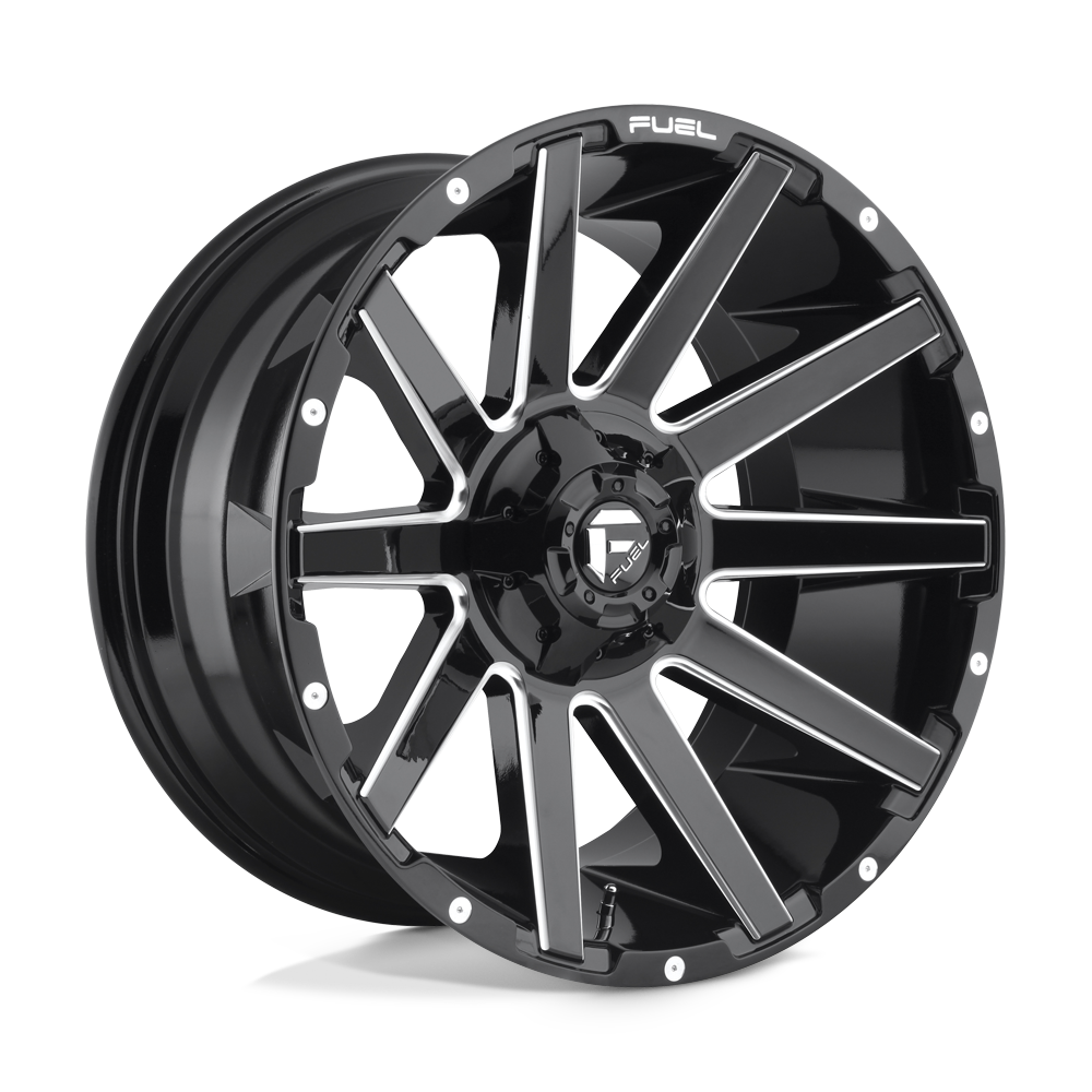 Fuel 1Pc D615 Contra 22X10 -18 Gloss Black Milled