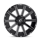 Fuel 1Pc D615 Contra 20X9 +20 Gloss Black Milled