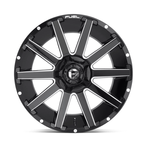 Fuel 1Pc D615 Contra 20X9 +1 Gloss Black Milled