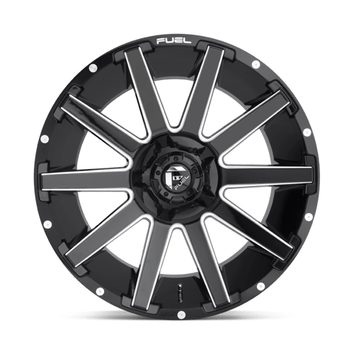 Fuel 1Pc D615 Contra 20X9 +20 Gloss Black Milled