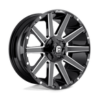Fuel 1Pc D615 Contra 20X9 +20 Gloss Black Milled