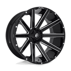 Fuel 1Pc D615 Contra 24X12 -44 Gloss Black Milled