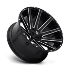 Fuel 1Pc D615 Contra 24X12 -44 Gloss Black Milled